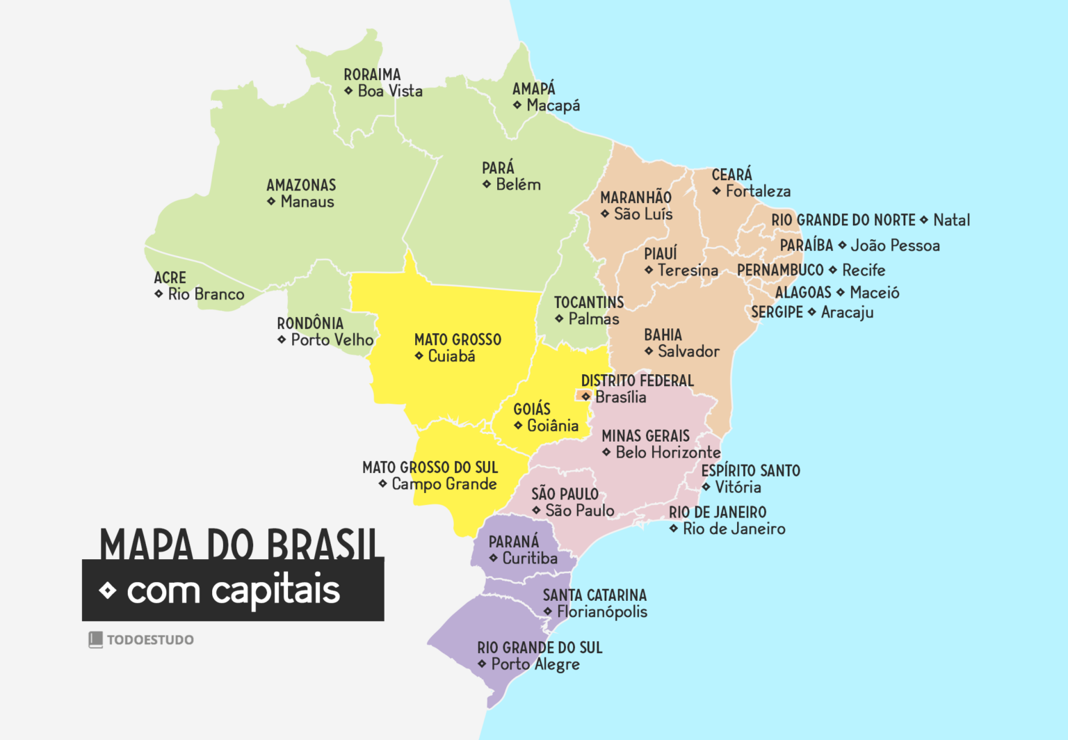 Capitais brasileiras lista completa por estado e região